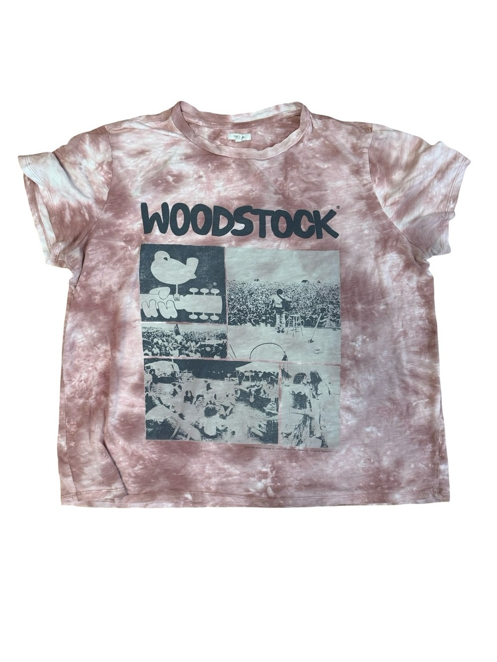 Maurices Pink Tie-Dye Woodstock Graphic Tee